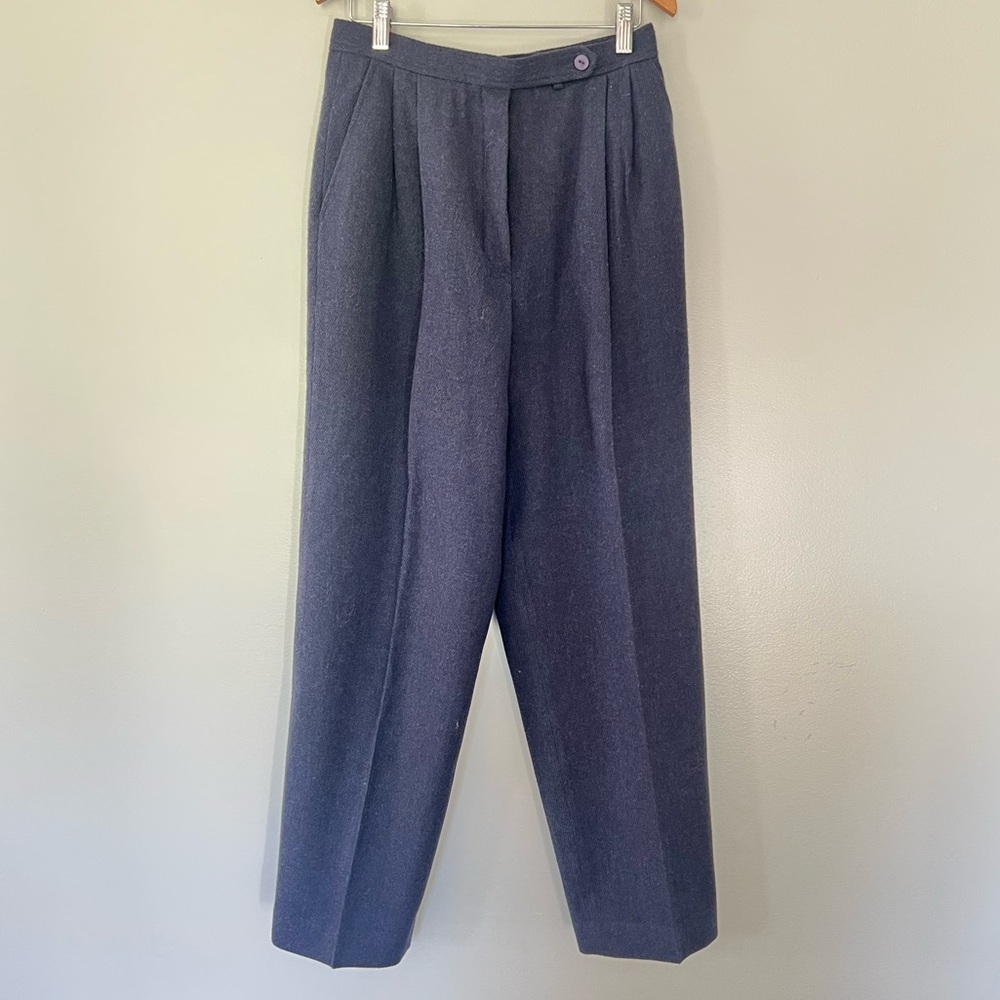 Vintage Pendleton Wool Blue Dress Pants Trousers Lined 8
